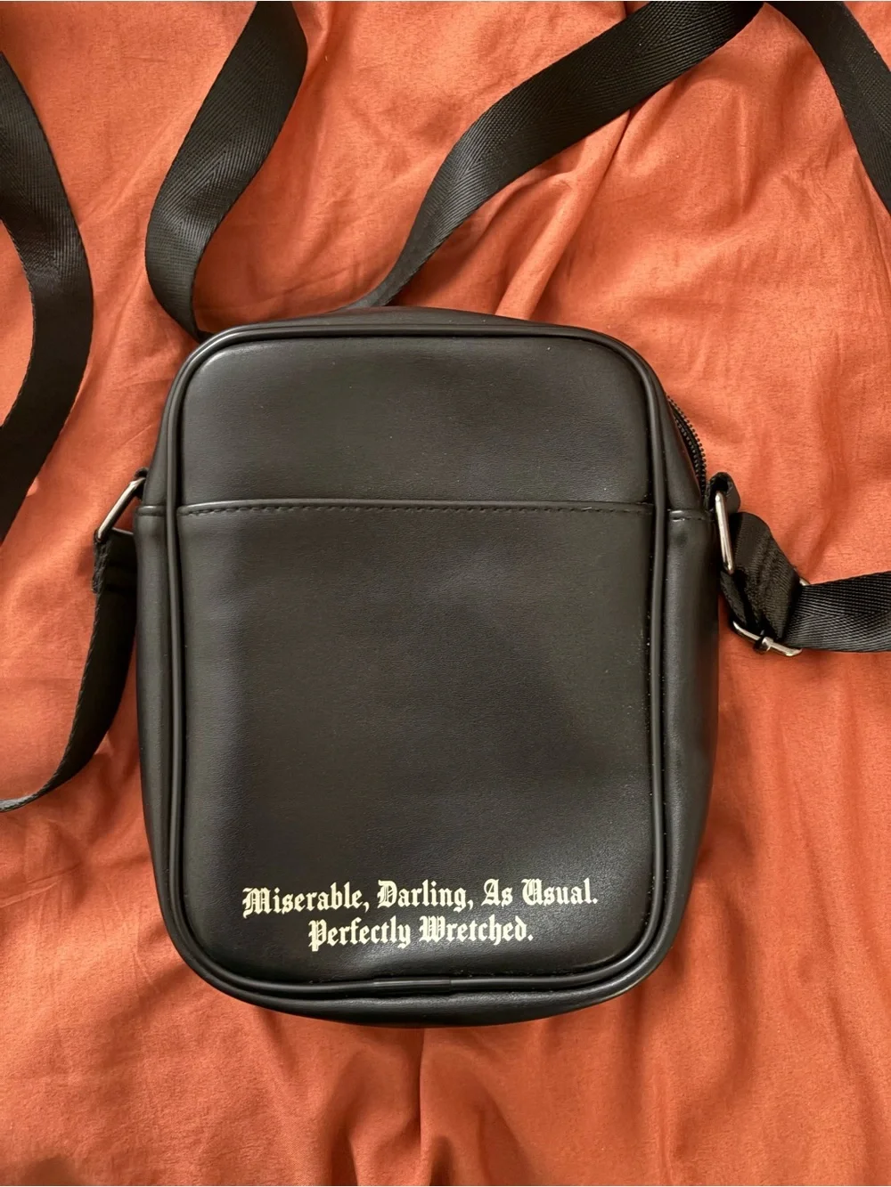 Disney Black Crossbody Bag with Cream and Blue Artwork